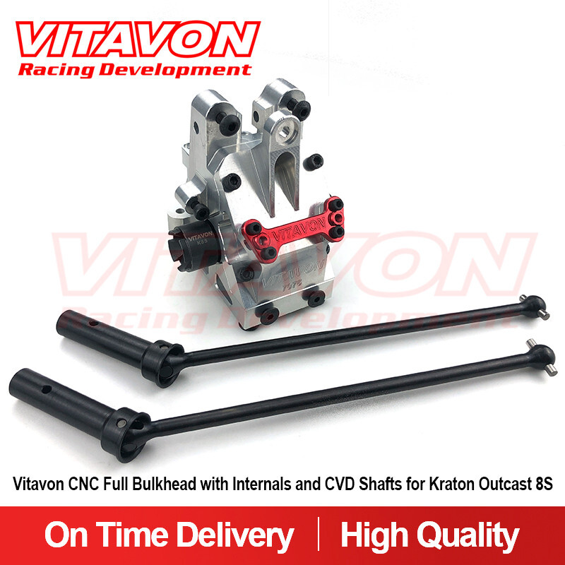Vitavon CNC Full Bulkhead With Internals And CVD Shafts For Kraton Outca Silver