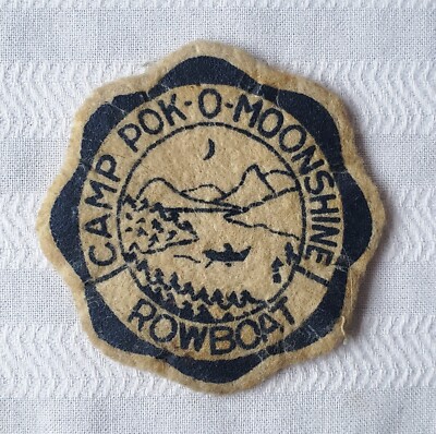 Rare Vintage Camp Pok-O-Moonshine Patch - Adirondacks Camp Willsboro New York