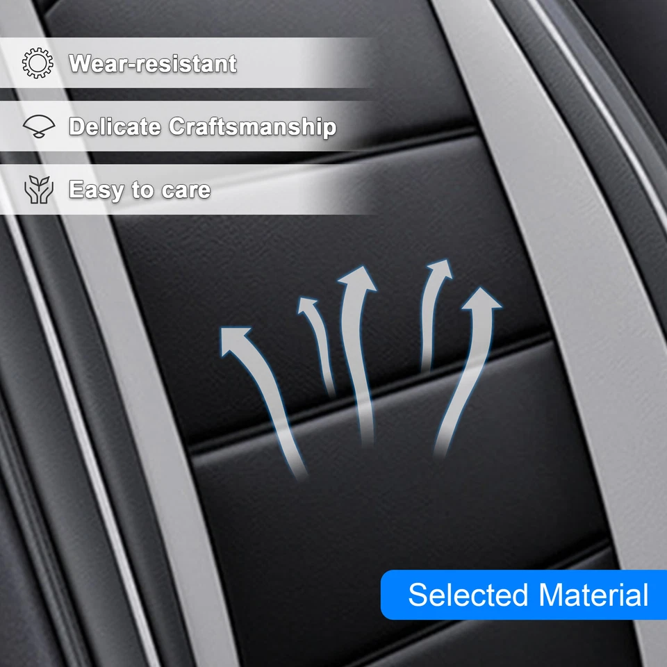 For Scion tC xB Car Seat Covers Front Rear Full Set Seat Cushion Pu Leather - Image 4 of 4