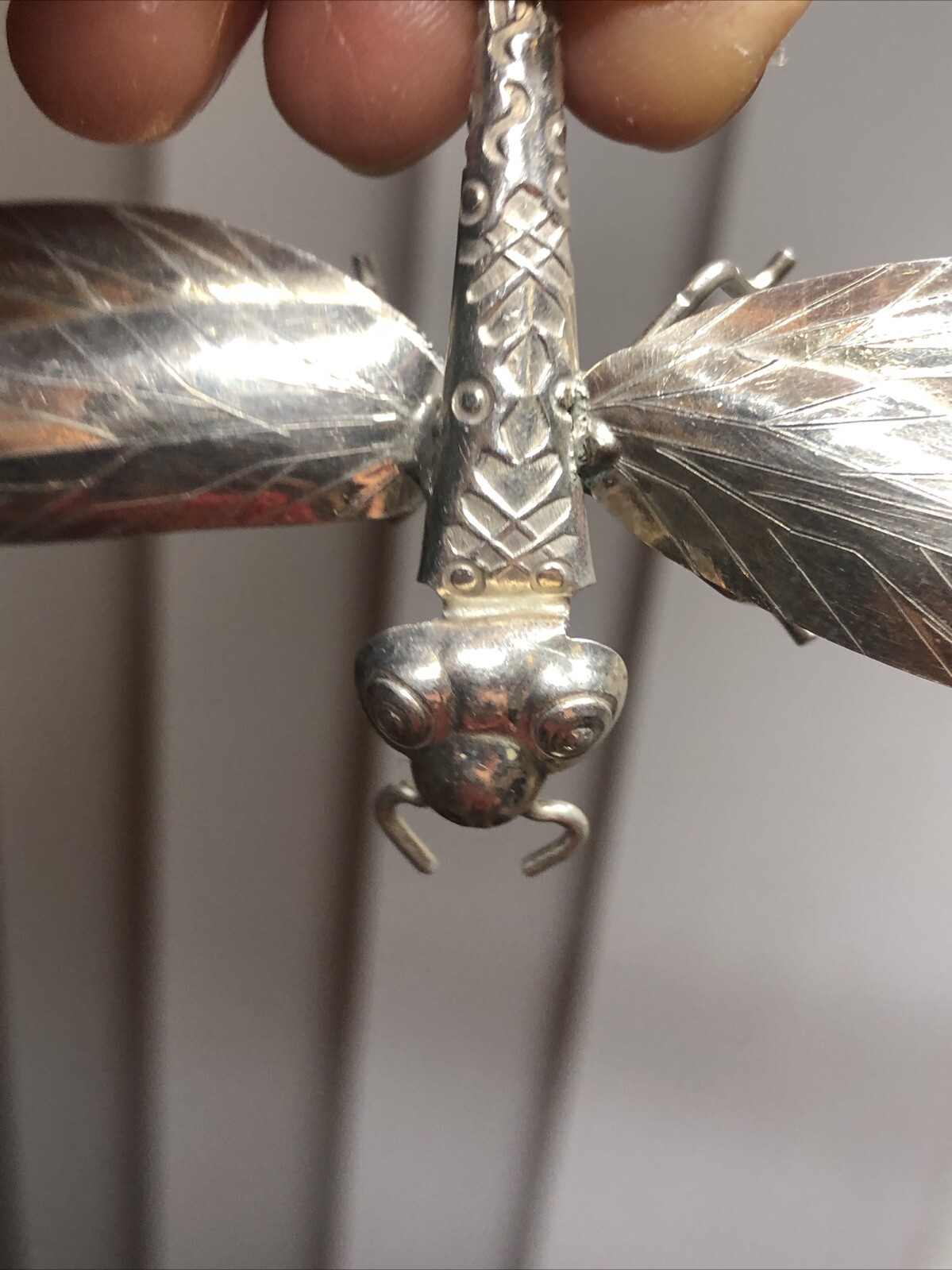 27. Vintage Solid 925 Sterling Silver DRAGONFLY D… - image 21