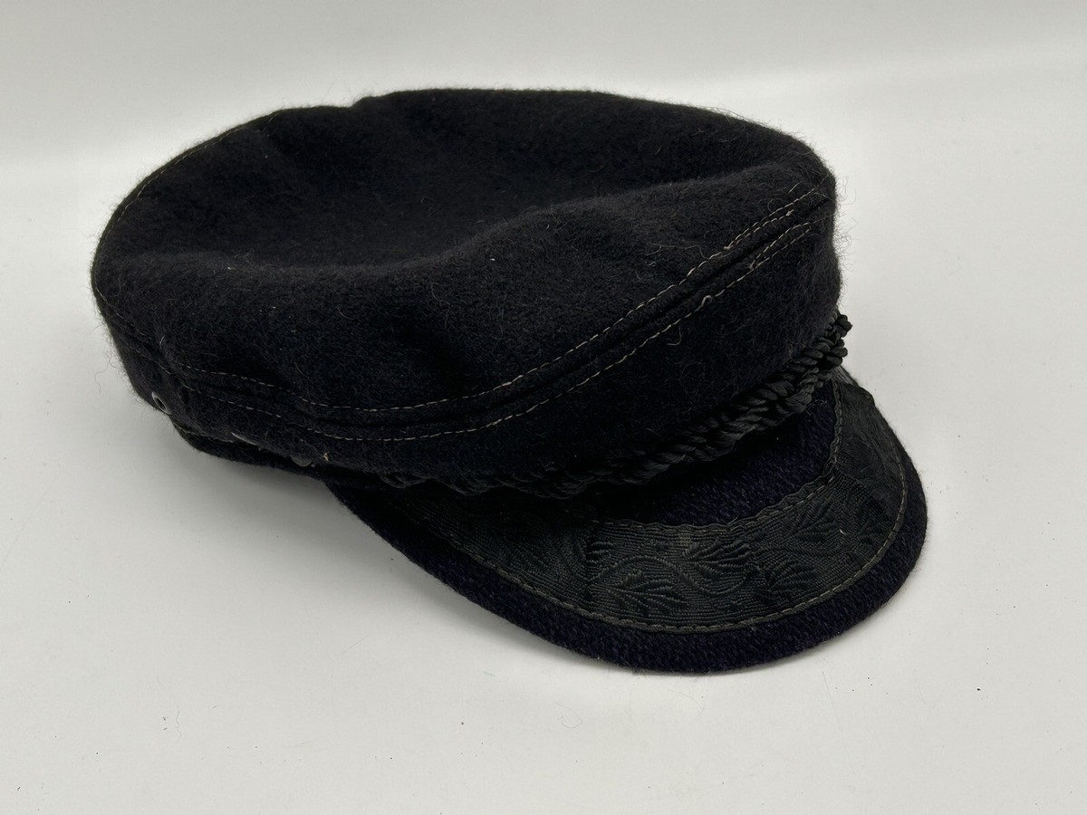 Vintage Greek Fisherman\'s‎ Black Wool Hat Aegean Authentic Greek Fisherman main image 3