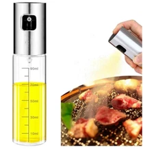 [KITCHEN TOOL] Oil & Vinegar Sprayer – Glass Bottle, Stainless Steel Top, 100ml