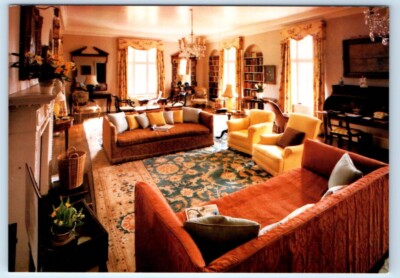 Chartwell drawing room Westerham KENT Home Winston Churchill UK 4x6 Postcard