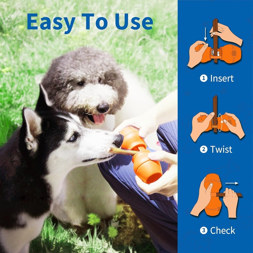 Secure Chew Kit for Dogs Heavy Duty Bully Stick Holder with Safety