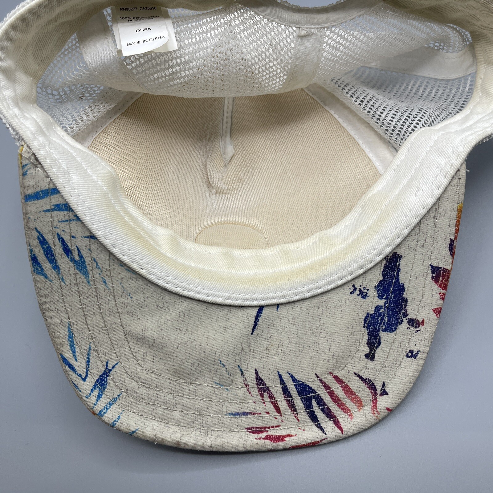 Vans Solid white Tie Dye Leaves Pattern Meshback … - image 9