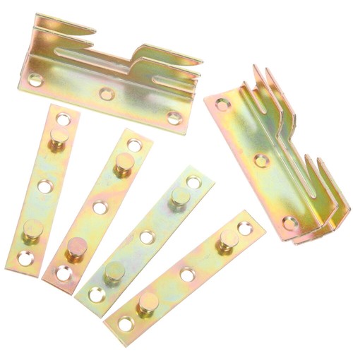 8 Pcs Hinges Rail Brackets Bed Frame Hanging Parts Baby Fittings Hook Kids