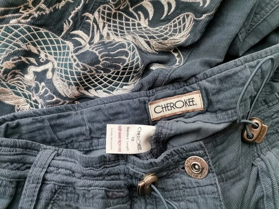 Cherokee  T. 10 (38) Turquesa Pantalones Casuales Algodón 100% - Imagen 4 de 4