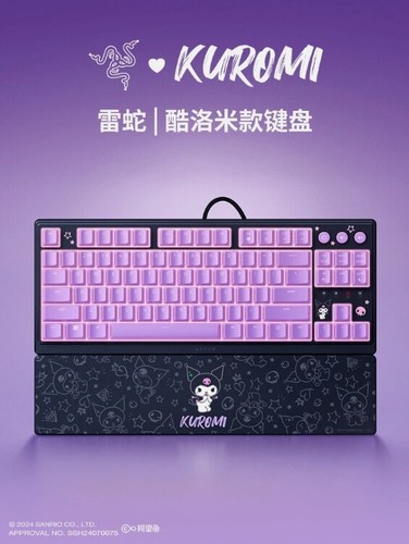 Razer x Sanrio Kuromi Mechanical Keyboard RGB Backlit Slim With Wrist Rest - 第 1/4 張圖片