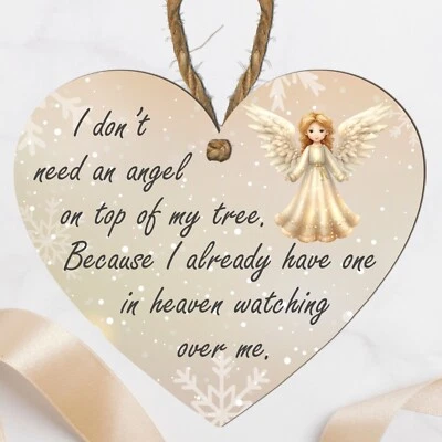 LASER CRAFT SHAPES LTD Memorial Christmas Plaque - Angel Watching Over Me - Sentimental Decor