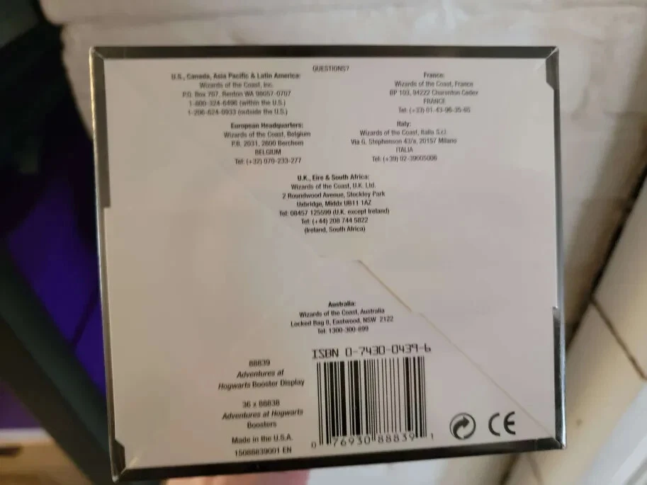 WOTC Harry Potter Adventures Of Hogwarts Factory Sealed 36 Booster Pack Box READ - Image 2 of 4