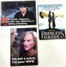 PRINCESS BRIDE fridge Magnet 3pc Set Refrigerator  Dread Pirate Roberts