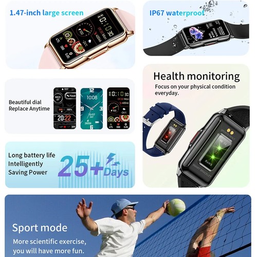 Smart Watch 1.47-inch Full Touch GPS Fitness Tracker IP67 Waterproof Smartwatch - Picture 2 of 29