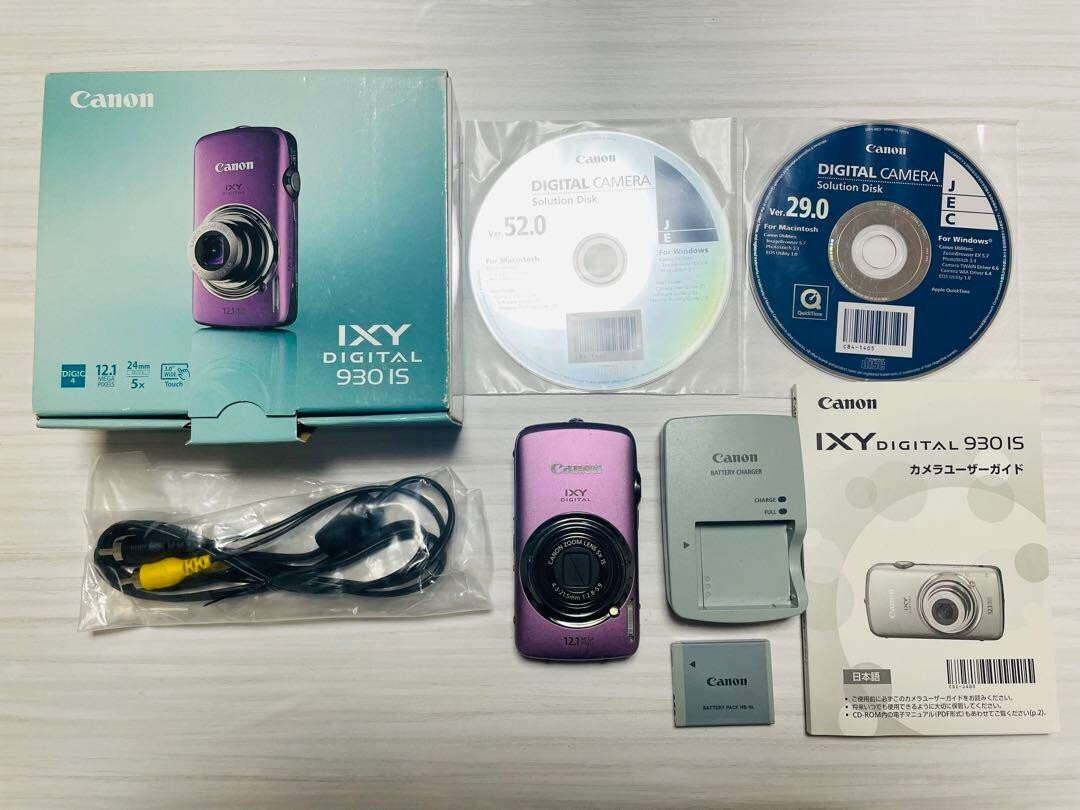 Canon IXY DIGITAL 930 IS Purple Pink Digital Camera English Canon IXY DIGITAL 930 IS Purple Pink Digital Camera English
