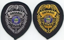 ONTARIO OHIO POLICE 2 POLICE PATCHES small POLICE PATCH