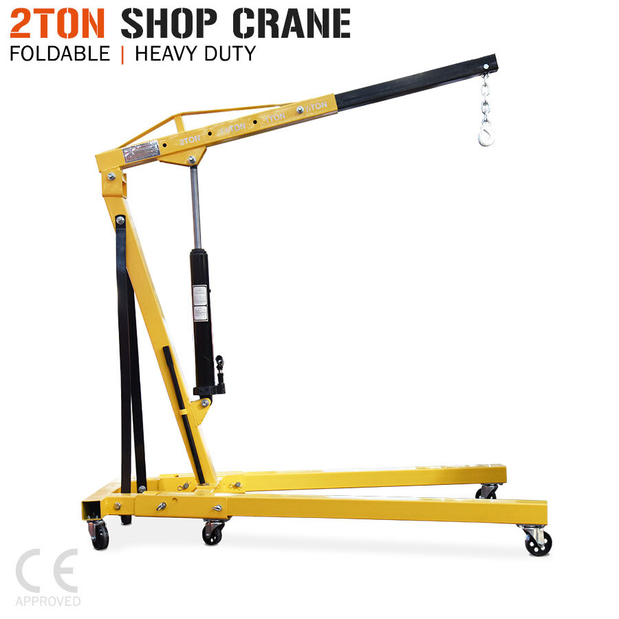 Hydraulic 2 Ton Folding Shop Crane Mobile Engine Hoist Lifter