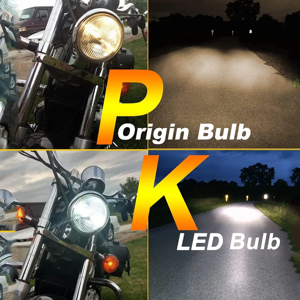 For Polaris Trail Boss 350L 2x4 and 4x4, 1990 1991 1992 1993, LED Headlight Bulb - Imagem 3 de 4