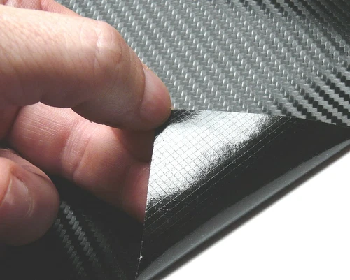 sheet of carbon fibre 3D textured self adhesive bubble free vinyl car wrap
