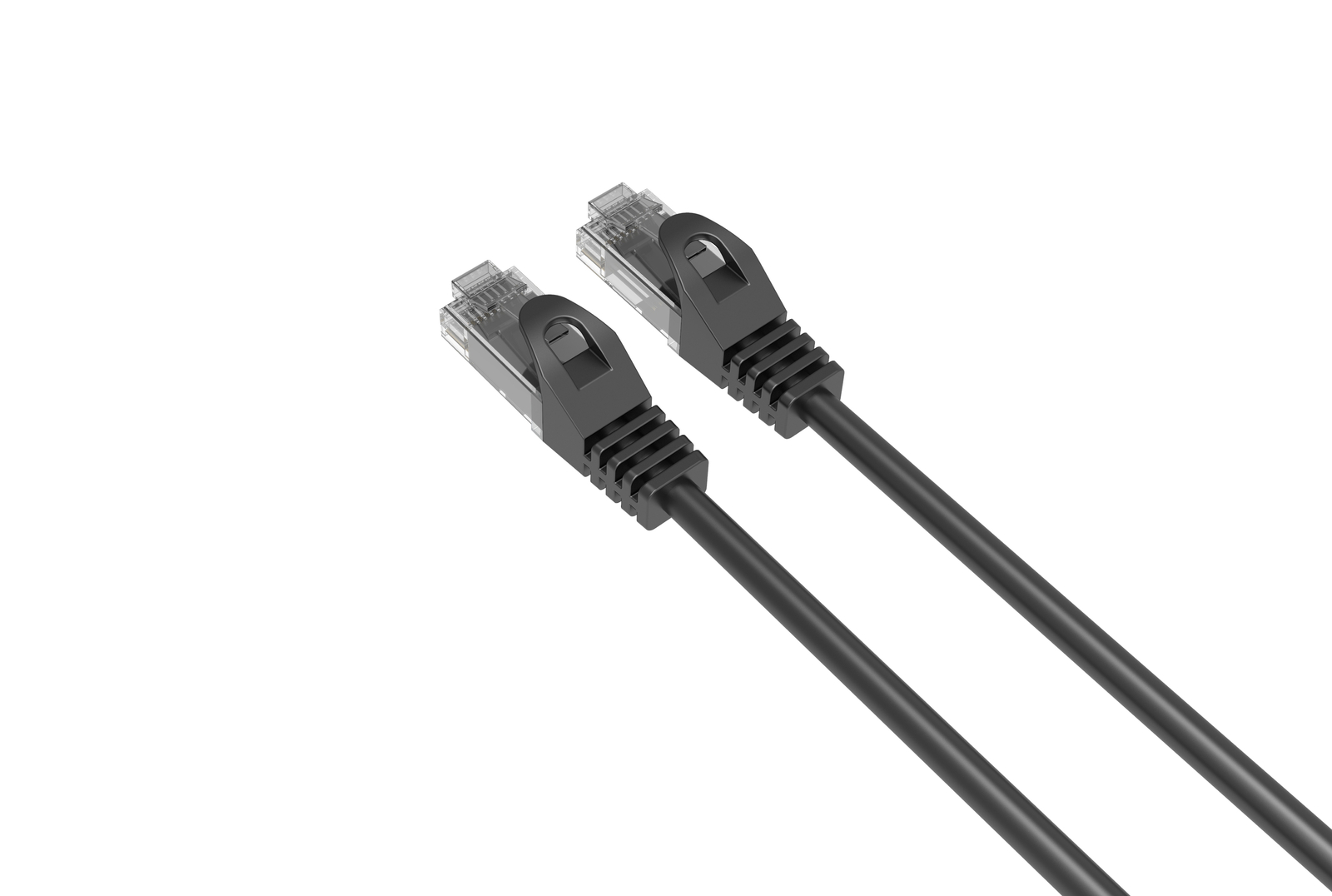 CAT6 Slim Ethernet Patch Cable Black 28 AWG 7FT 5 PACK