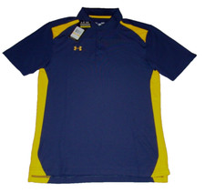 NWT Under Armour Mens Size Small Team Colorblock Loose Heatgear Polo Golf Shirt