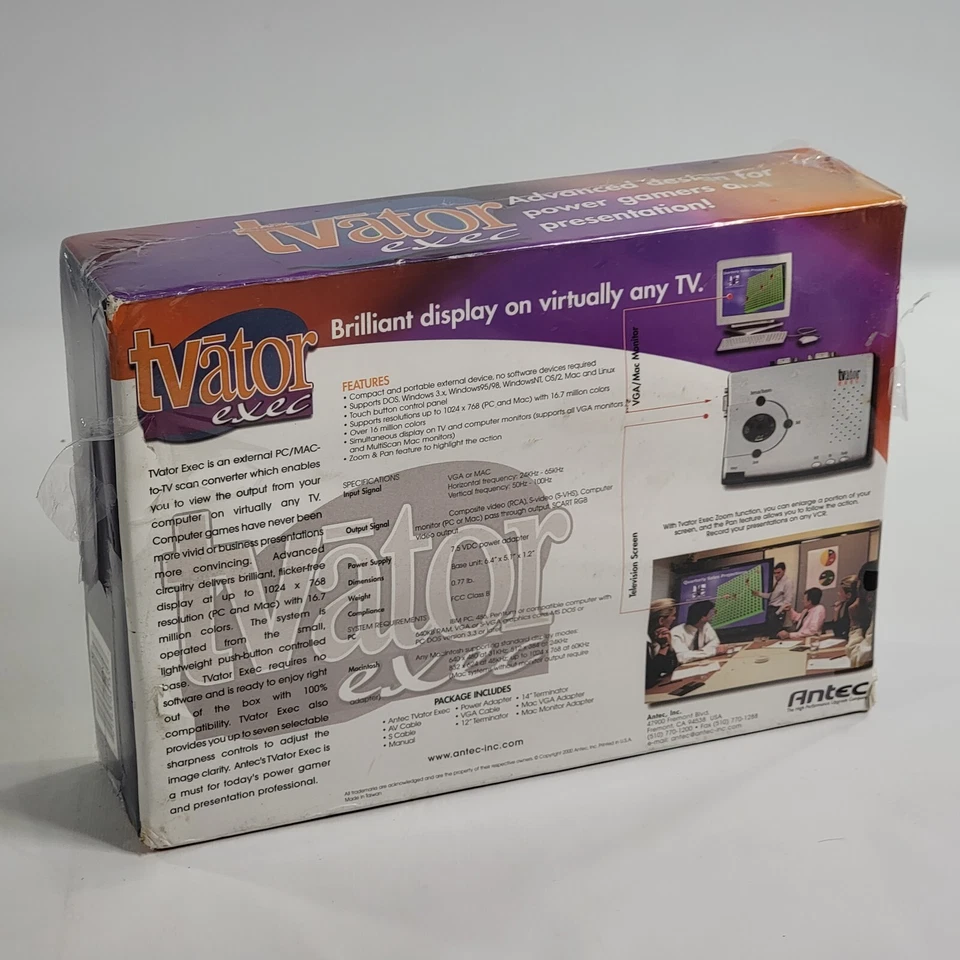 Antec TVator Exec-Model K0C3-Computer To TV-Play PC Giochi Su TV 2000 Nuovo Sigillato! - Immagine 4 di 4