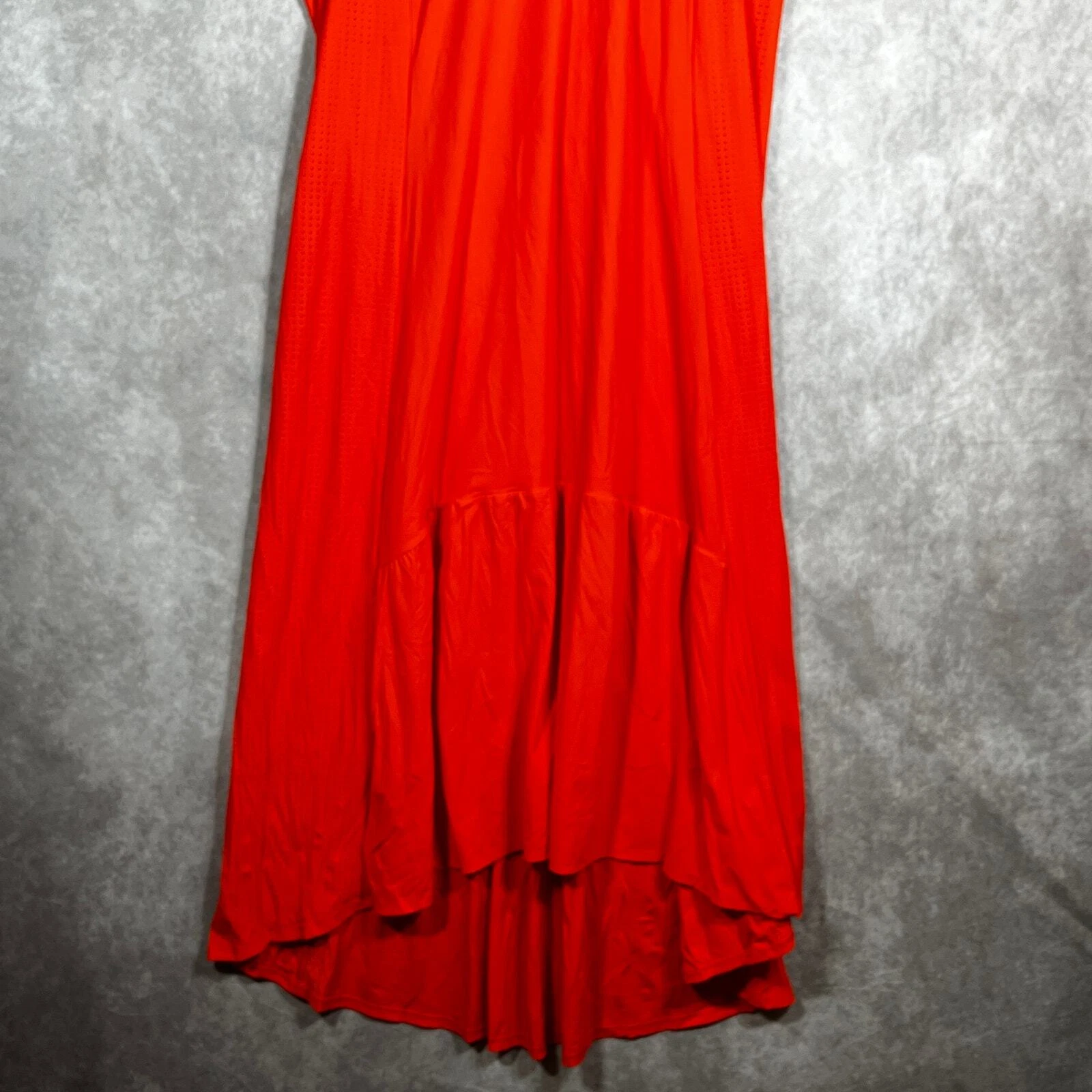 sweaty-betty maxi dress hi-low racerback sleeveless tiered 