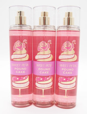  6 Bath  Body Works SWEET PETAL POUND CAKE Rose Raspberry Mist Spray 8oz Lot