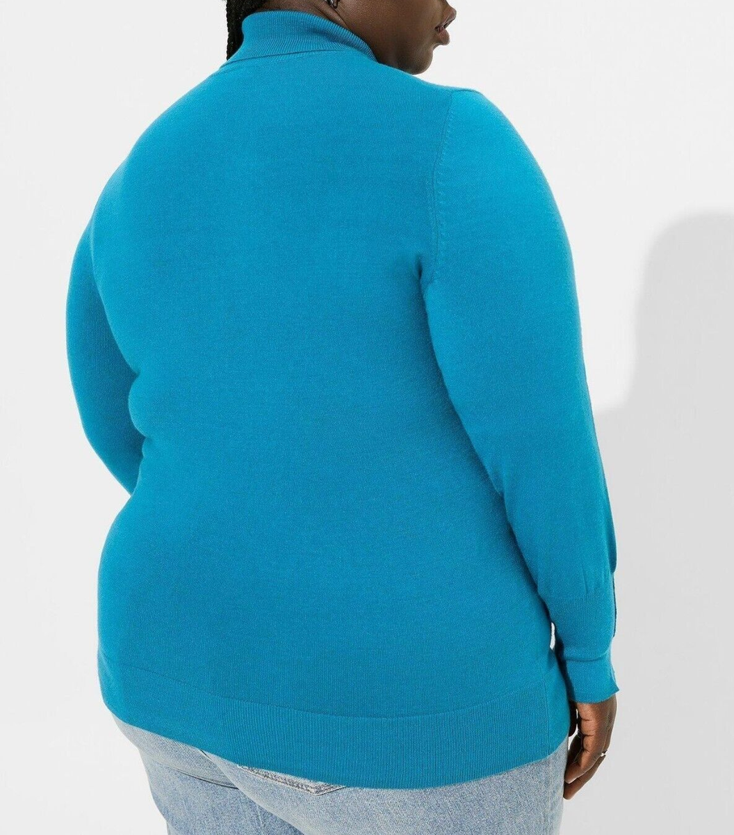 Torrid Everyday Soft Turtleneck Sweater Blue 1 1X 14 16 Torrid Everyday Soft Turtleneck Sweater Blue 1 1X 14 16