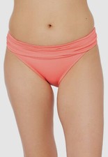  56 La Blanca Women's Pink Shirred Banded Hipster Bikini Bottom Swimwear Size 14