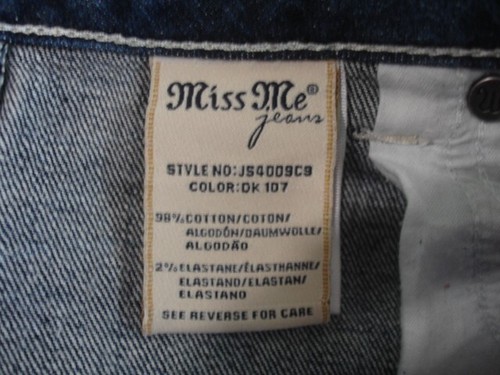MISS ME Denim Women's Bling Crystals Rhinestones Low Rise CROP Blue Jeans 32 - Picture 10 of 10
