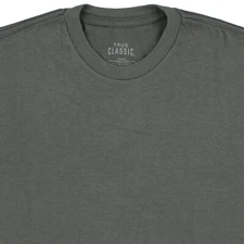 True Classic Mens Short Sleeve Shirt Longer Length Lightweight Cotton