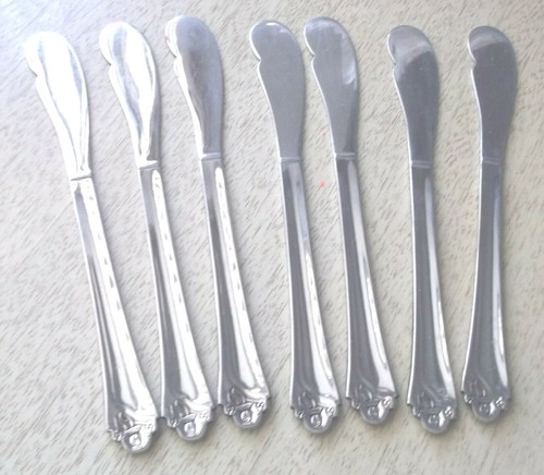 Cuchillo de mantequilla One Only Oneida Fantasy Rose acero inoxidable 6 1/4" cubiertos - Imagen 2 de 10