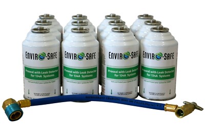 Enviro-Safe Proseal w/ Leak Detector for Car Case AC /12 & Brass Hose#2256