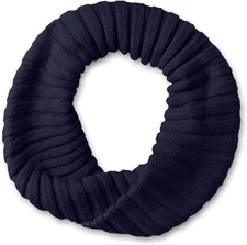 Portolano Women's Collar, Navy, One Size, Ribbed, Wool Blend