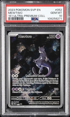 2023 POKEMON SVP EN-SV 151 ULTRA-PREMIUM COLLECTION PROMO #052 MEWTWO PSA 10