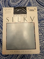 Berkshire Queen Silky Sheer Leg Control Top Style 4489, Navy, 1x-2x New