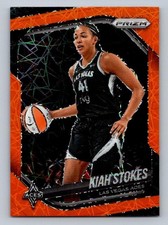 2025 Panini Prizm WNBA #58 Kiah Stokes Ice Orange Prizms