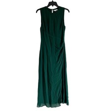 Reformation Dress Ledger Maxi Chiffon High Neck in Sycamore Green size 2 UB