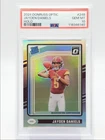 JAYDEN DANIELS 2024 DONRUSS OPTIC RATED ROOKIE HOLO PRIZM D RC PSA 10 Q0004