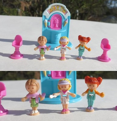 Vintage Mini Polly Pocket   Ice Cream Fun  % Komplett Eis Stand    Bluebird