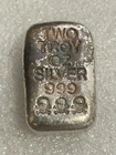 Atlantis Mint Skull and Bones 2 oz .999 Fine Silver Hand Poured Bar-Nice Toning!