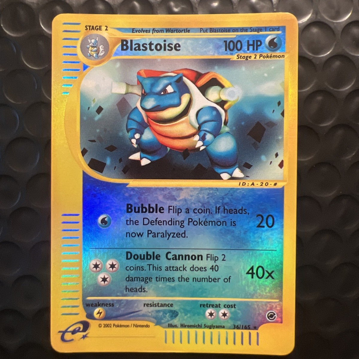 Pokémon TCG Expedition Blastoise Reverse Holo Card 36/165 Vintage