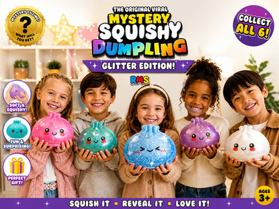 NEU 2026 GROSSER 17cm Mystery Squishy Knödel Original RMS Glitter Edition selten