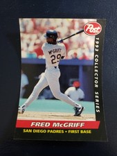 Fred McGriff San Diego Padres 1993 Post Collector Series Blank Back Error