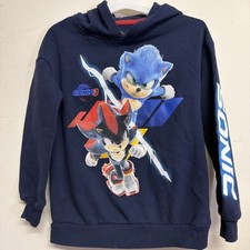 Sonic the Hedgehog Sonic & Shadow Hoodie Sweatshirt Navy Blue Small (5/6)