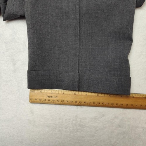 Brooks Brothers 346 Dress Pants Mens 37x32 Gray Wool Pleated Cuffed Trousers - Picture 14 of 14