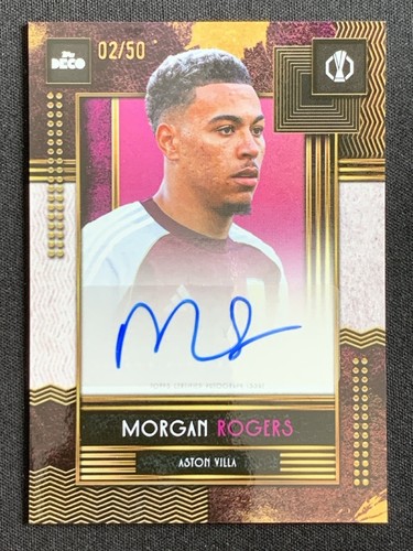 Morgan Rogers 2025-26 Topps Deco UCC Current Stars Purple Auto /50