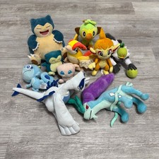 LOT OF 10 POKEMON PLUSH TOY Snorlax Lugia MEW Oly Factory TOMY Pokemon Center