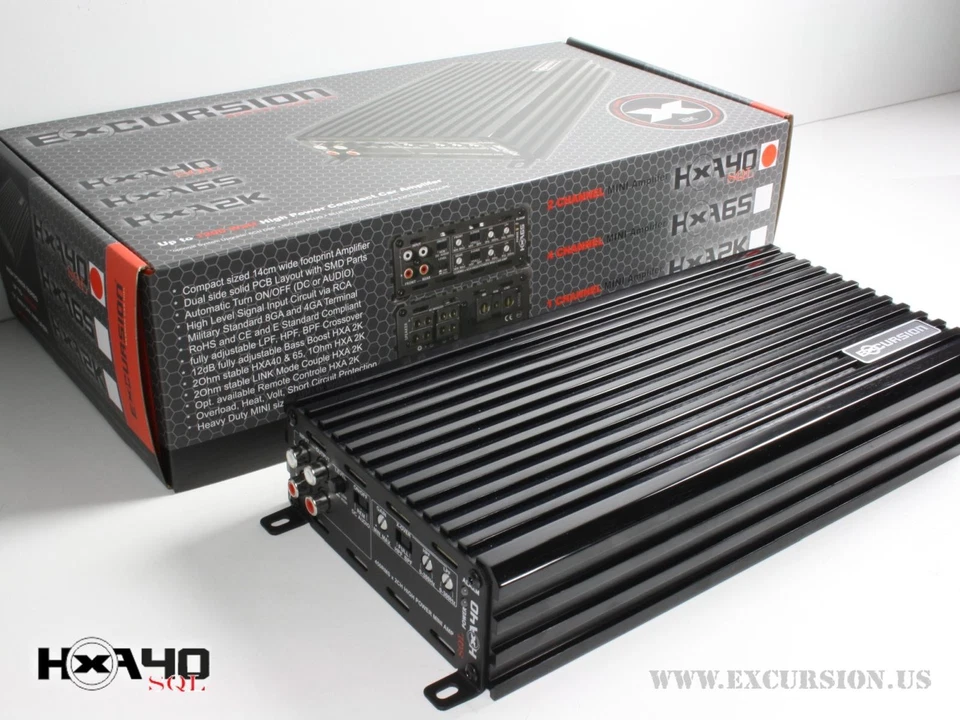 eXcursion HXA 40 SQL - 2 Kanal Verstärker - Auto-Hifi - 1x 800 Watt RMS @ 4 Ohm - Bild 4 von 4