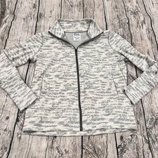 Zyia Active grey and cream full zip athletic jacket size small