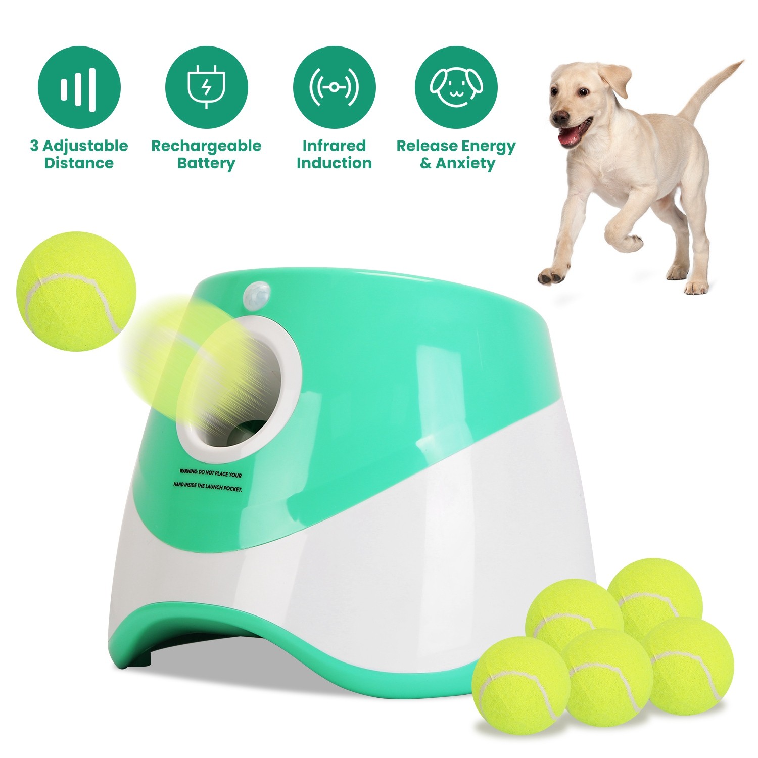 Ball Thrower Fetch Machine For Dogs